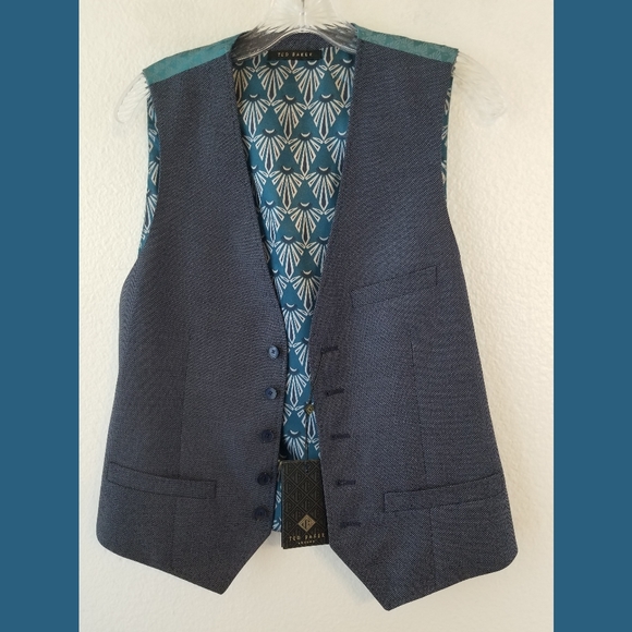 Ted Baker London NWT Debonair Birdseye Vest Sz 36R